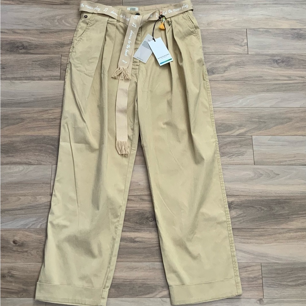 Scotch & Soda Faye High-Rise Relaxed Tapered Leg Paperbag Utility Pant - Picture 9 of 11
